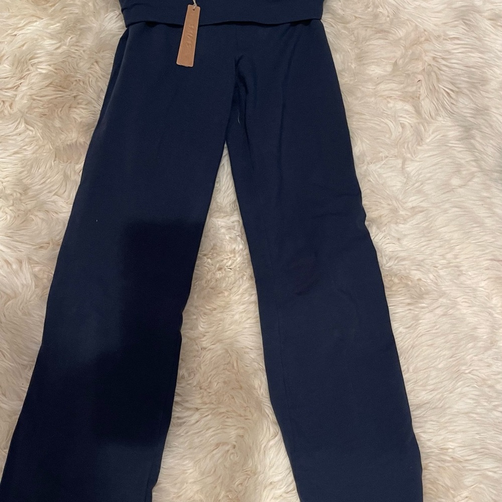 SKIMS Blue knit fold over pants.